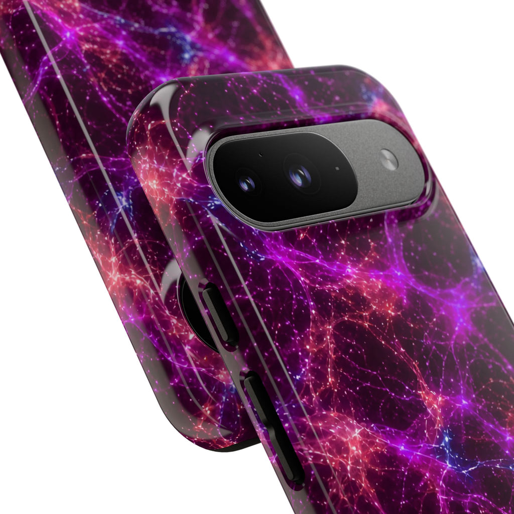 Neon Mycelium - Ember Orchid Phone Case
