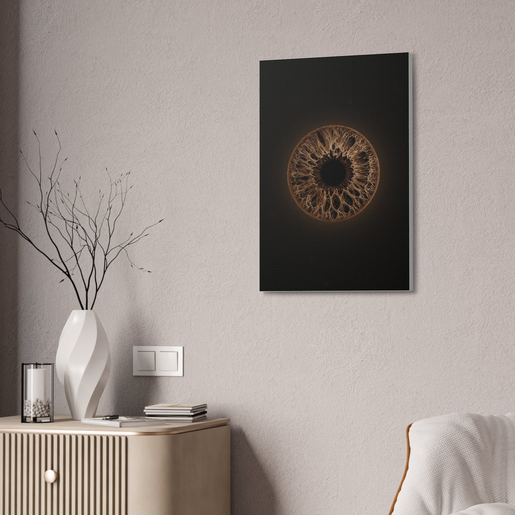 BLXNTT Iris – Lace Web Dark Brown Glossy Canvas