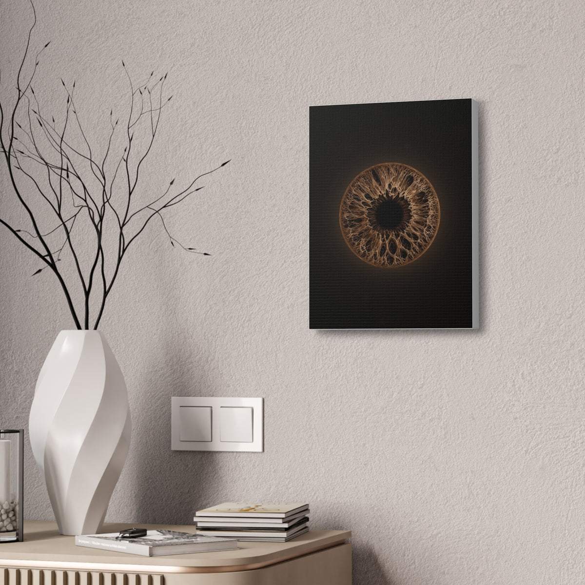 BLXNTT Iris – Lace Web Dark Brown Glossy Canvas