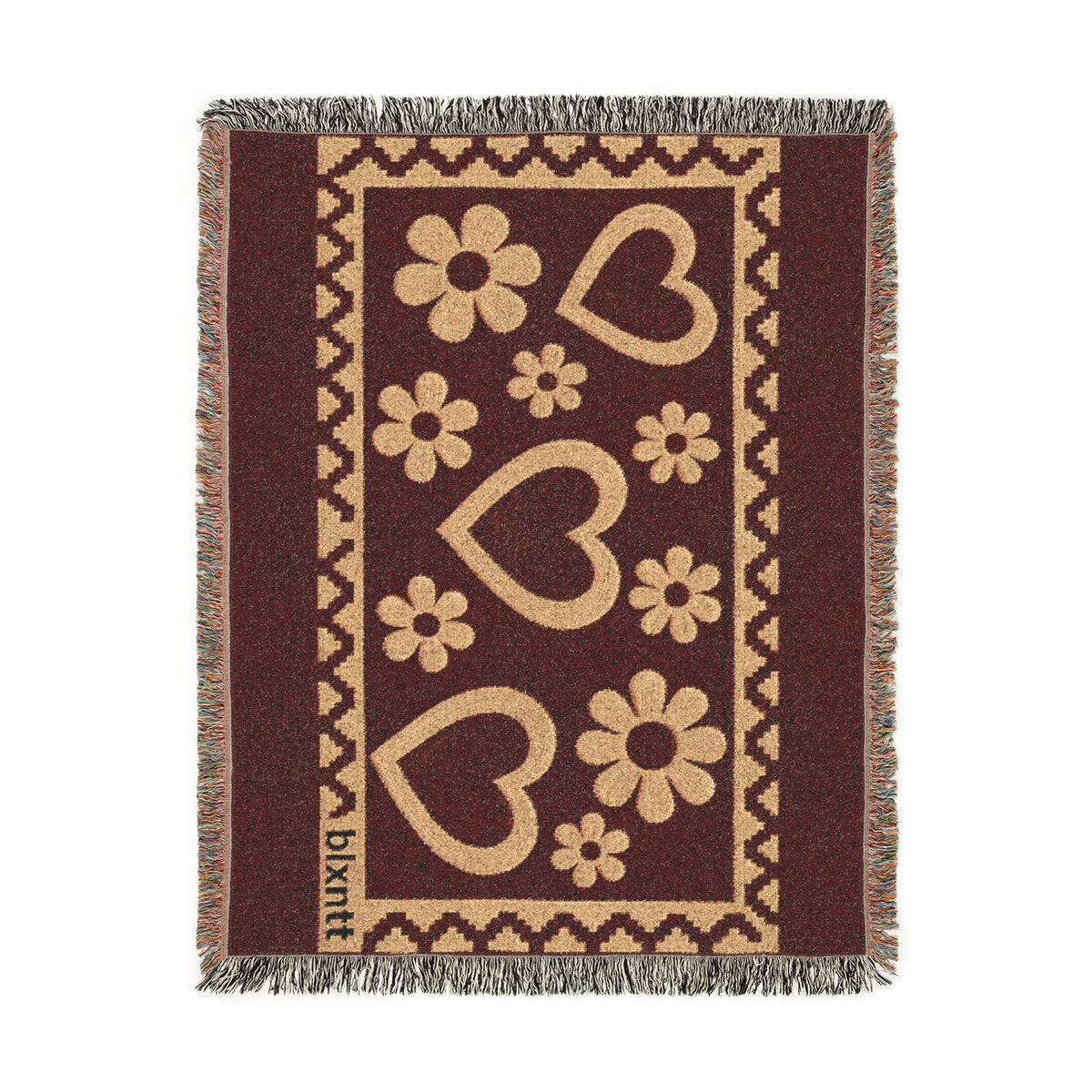BLXNTT Red Hippie Woven Blanket #3