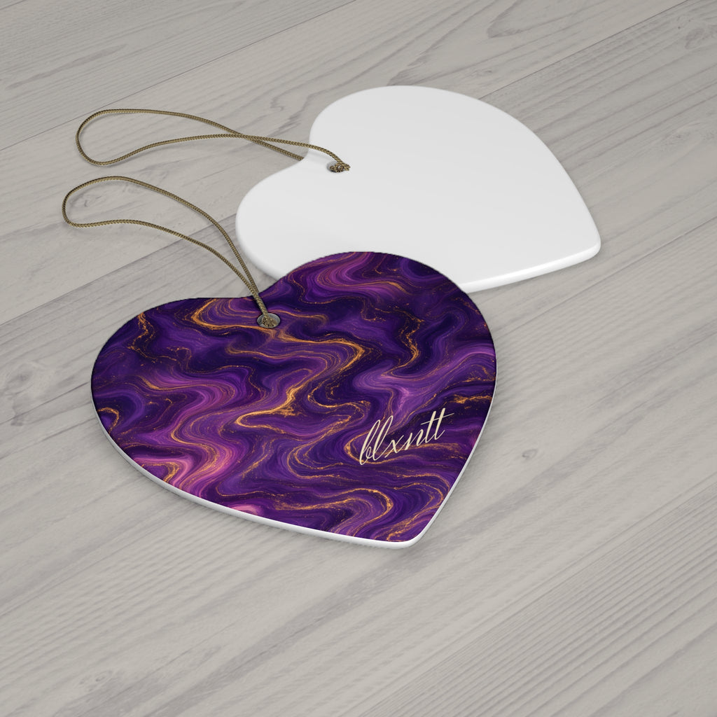 Royal Purple Marble Ornament
