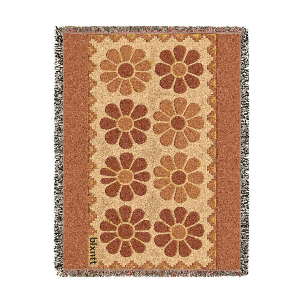 BLXNTT Orange Hippie Woven Blanket #4