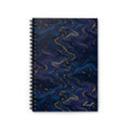 Navy & Gold Marble Spiral Notebook