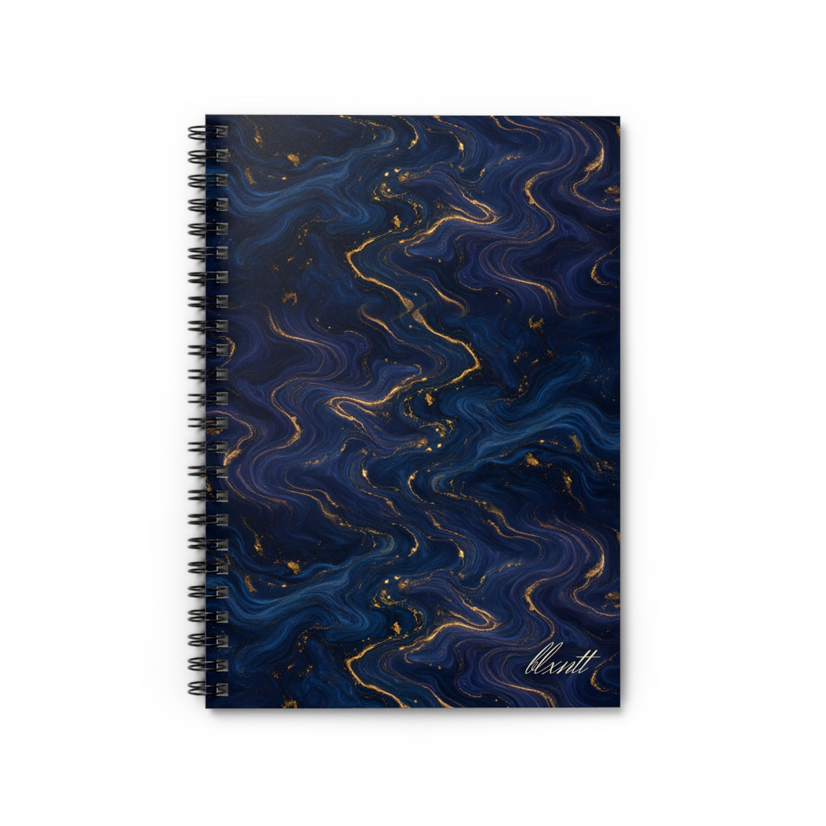Navy & Gold Marble Spiral Notebook
