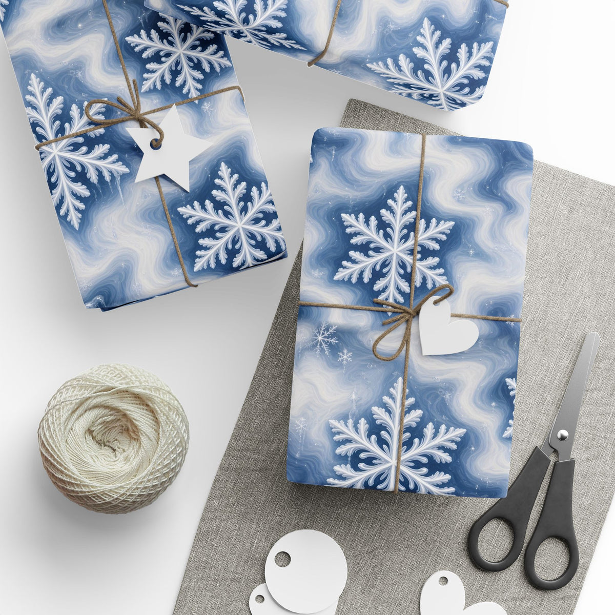 Snowflake Trippy Christmas Wrapping Paper