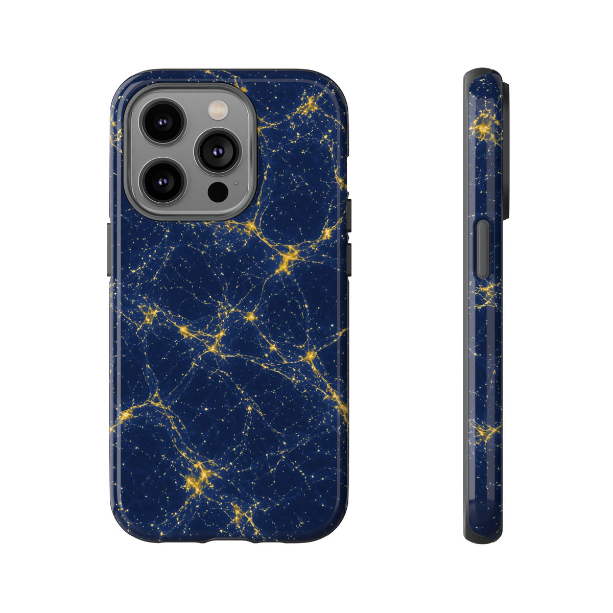 Neon Mycelium - Mustard Navy Phone Case