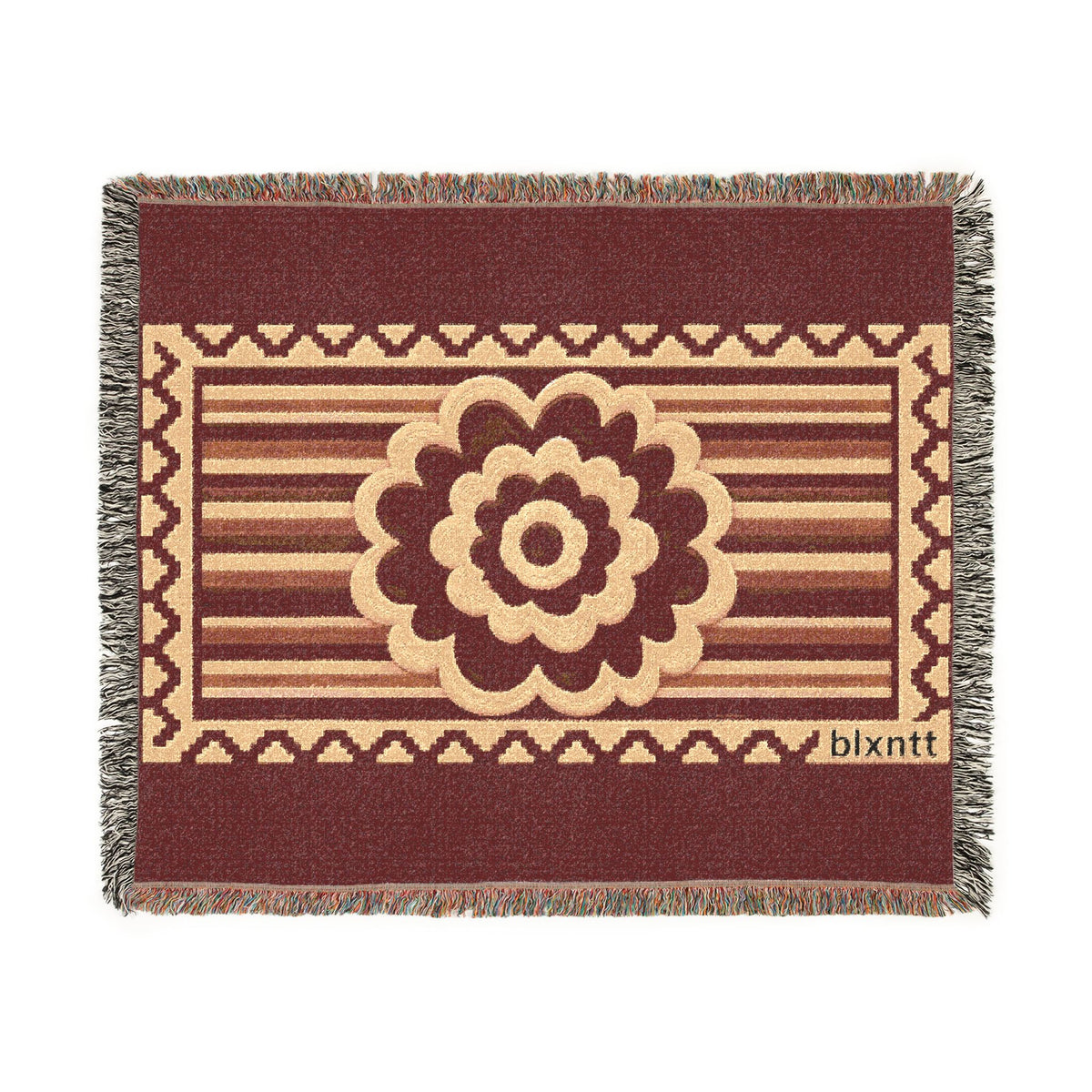 BLXNTT Red Hippie Woven Blanket #1