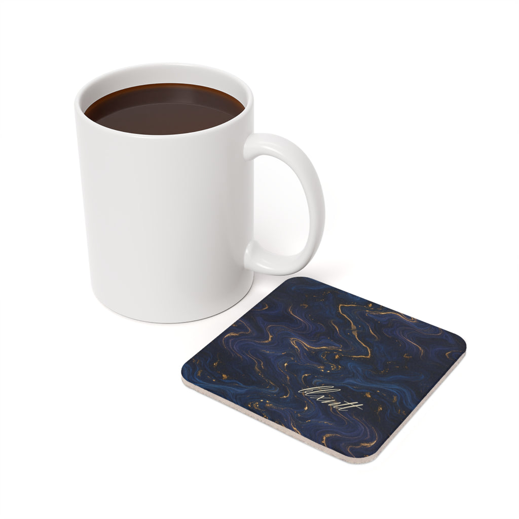 Navy & Gold Marble Coaster