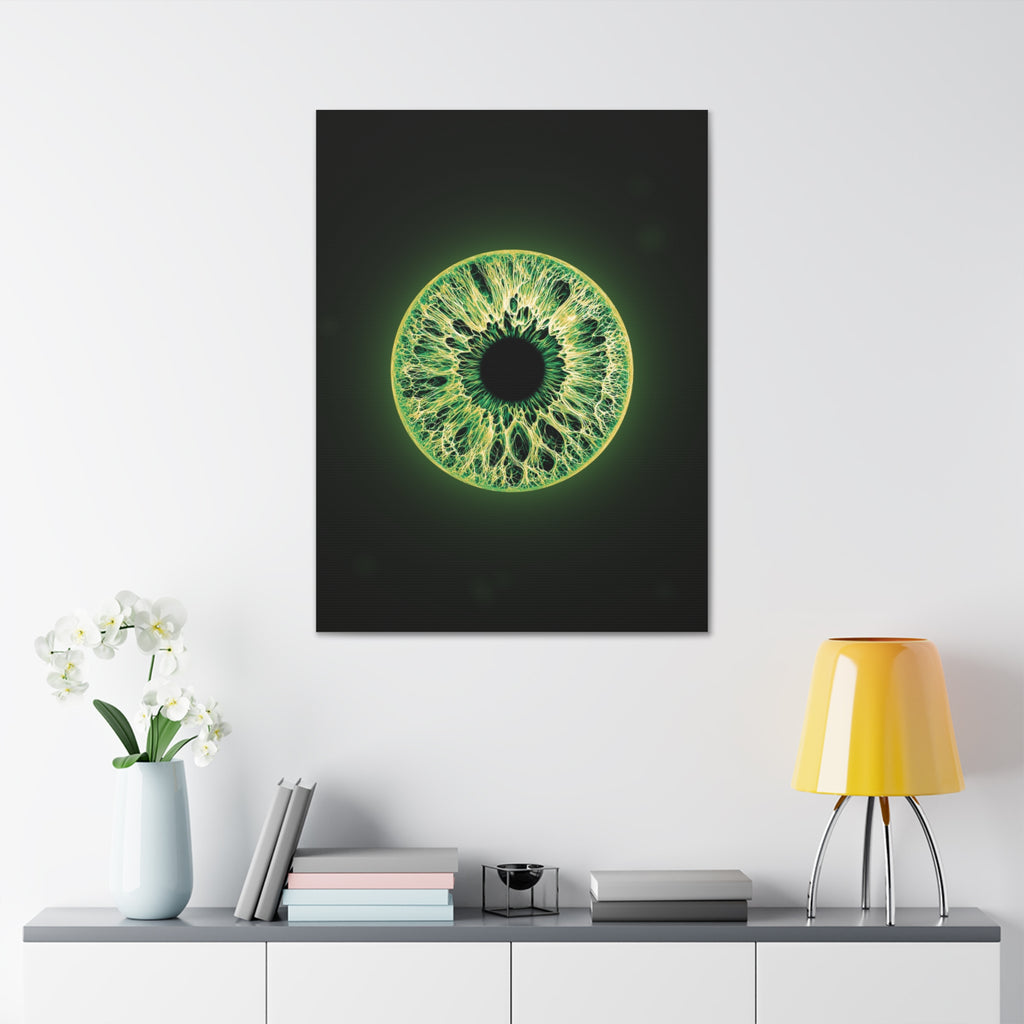 BLXNTT Iris – Lace Web Emerald Gold Glossy Canvas