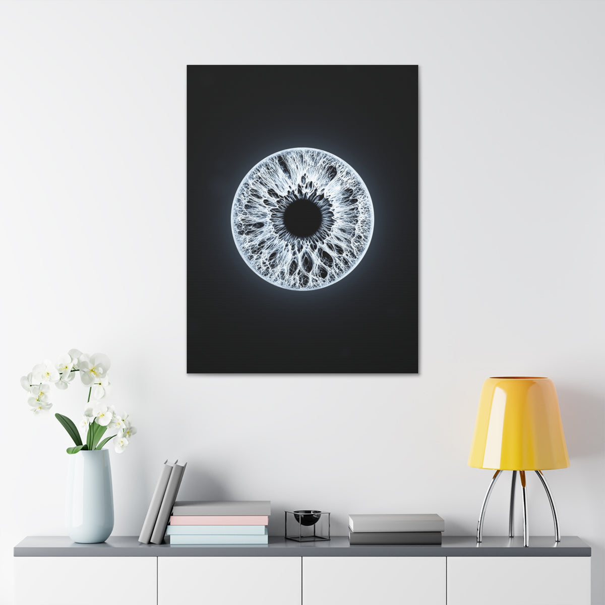 BLXNTT Iris – Lace Web Ice Silver Glossy Canvas