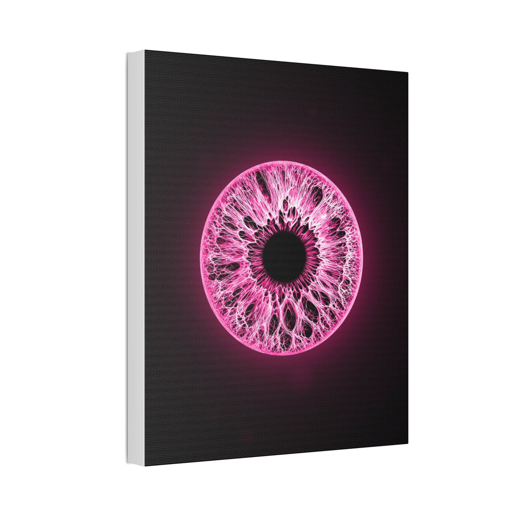 BLXNTT Iris – Lace Web Neon Pink Glossy Canvas