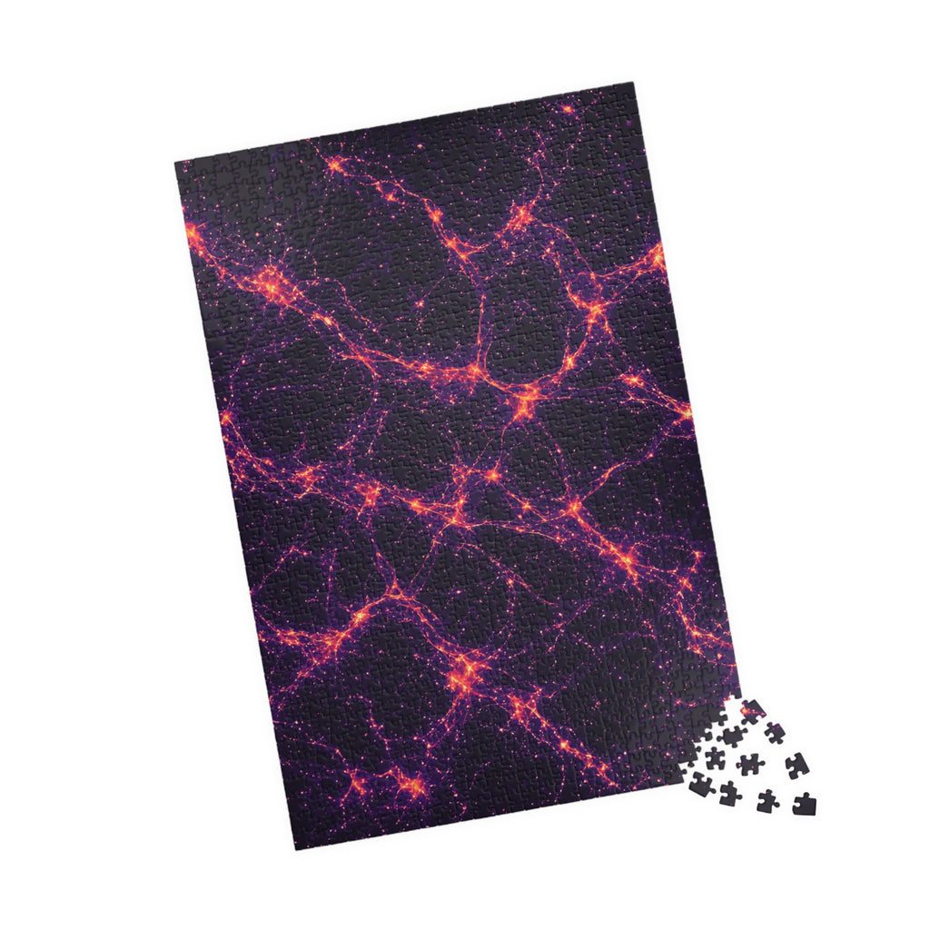 Neon Mycelium - Sunset Synapse Jigsaw Puzzle