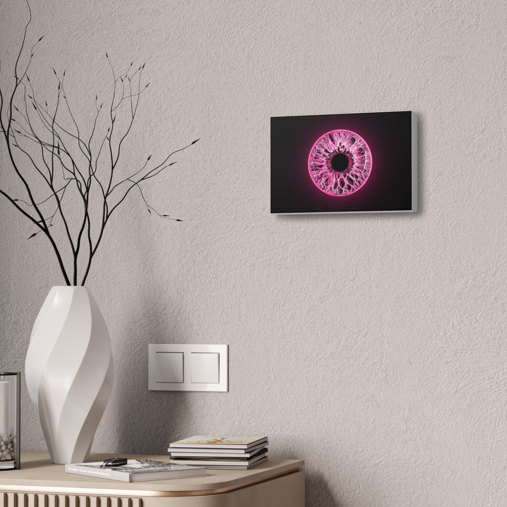 BLXNTT Iris – Lace Web Neon Pink Glossy Canvas