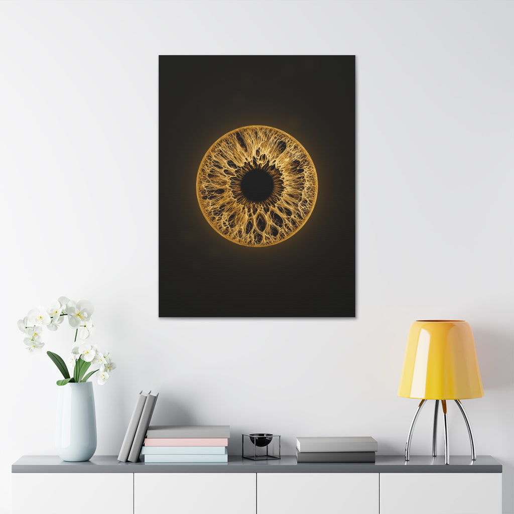 BLXNTT Iris – Lace Web Amber Glossy Canvas