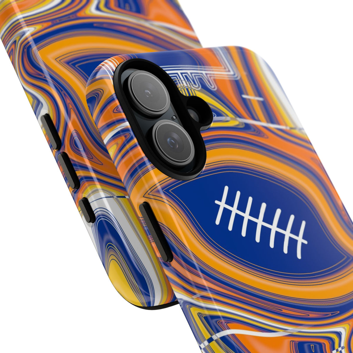 Royal Blue & Yellow Trippy Football Phone Case