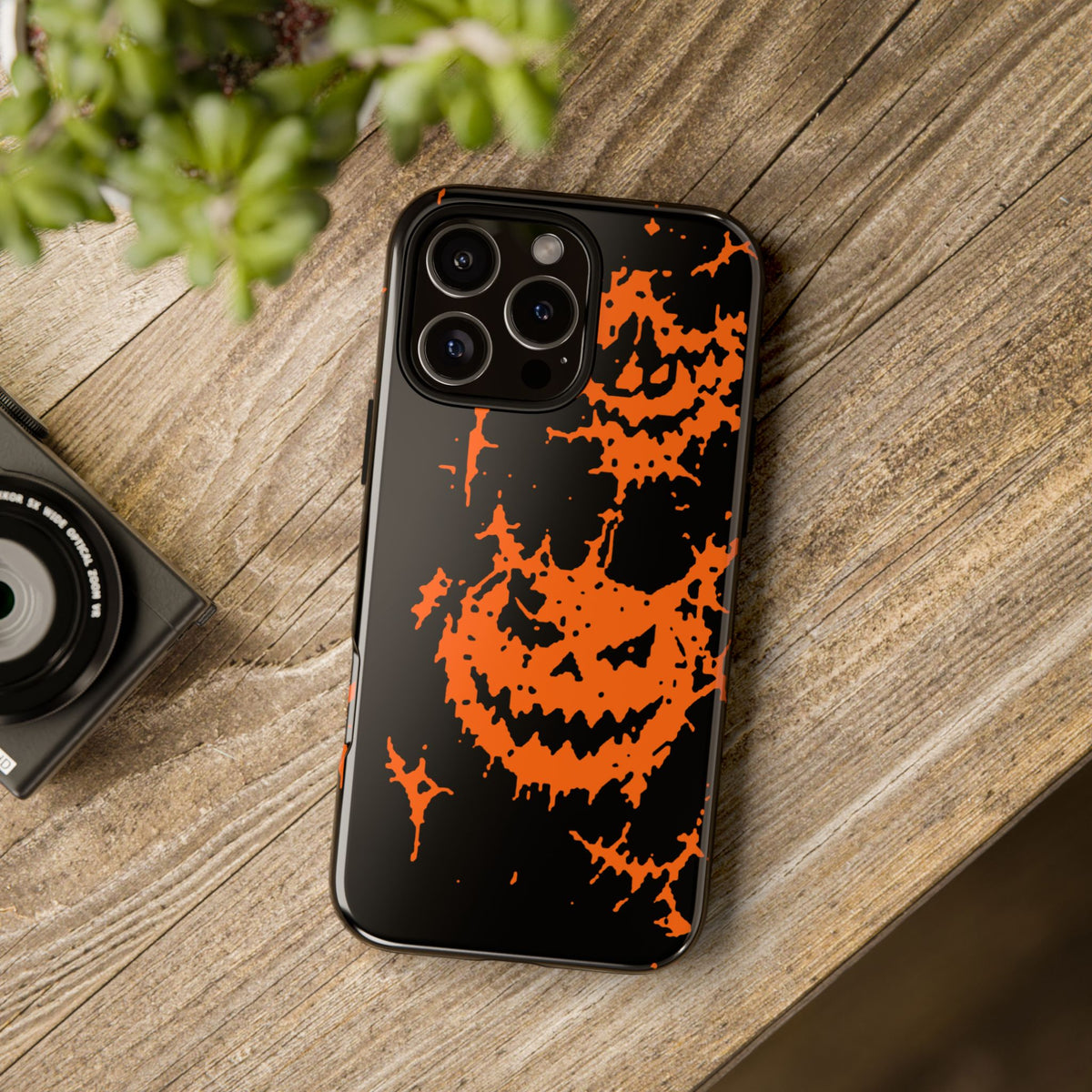 Orange Spiderweb Pumpkin Phone Case