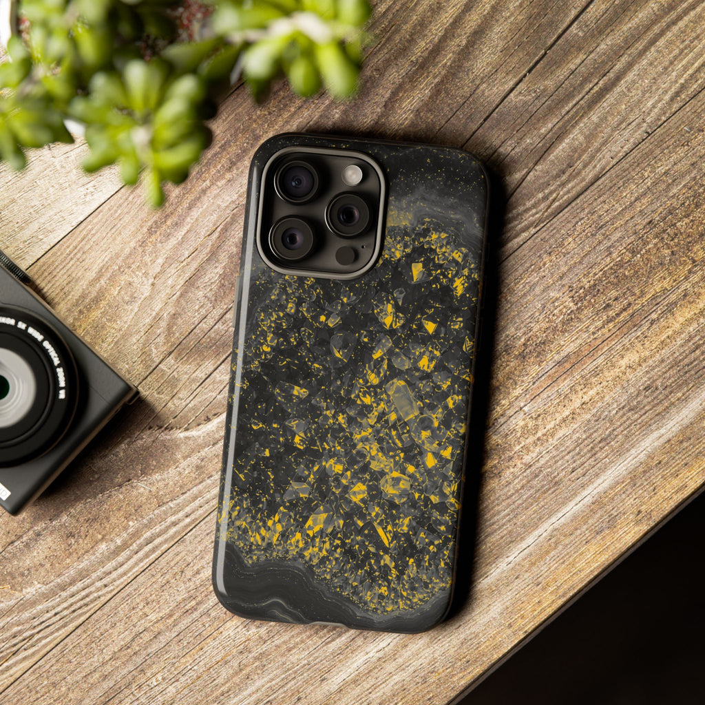 Geode Core - Mono Gold Spark Phone Case