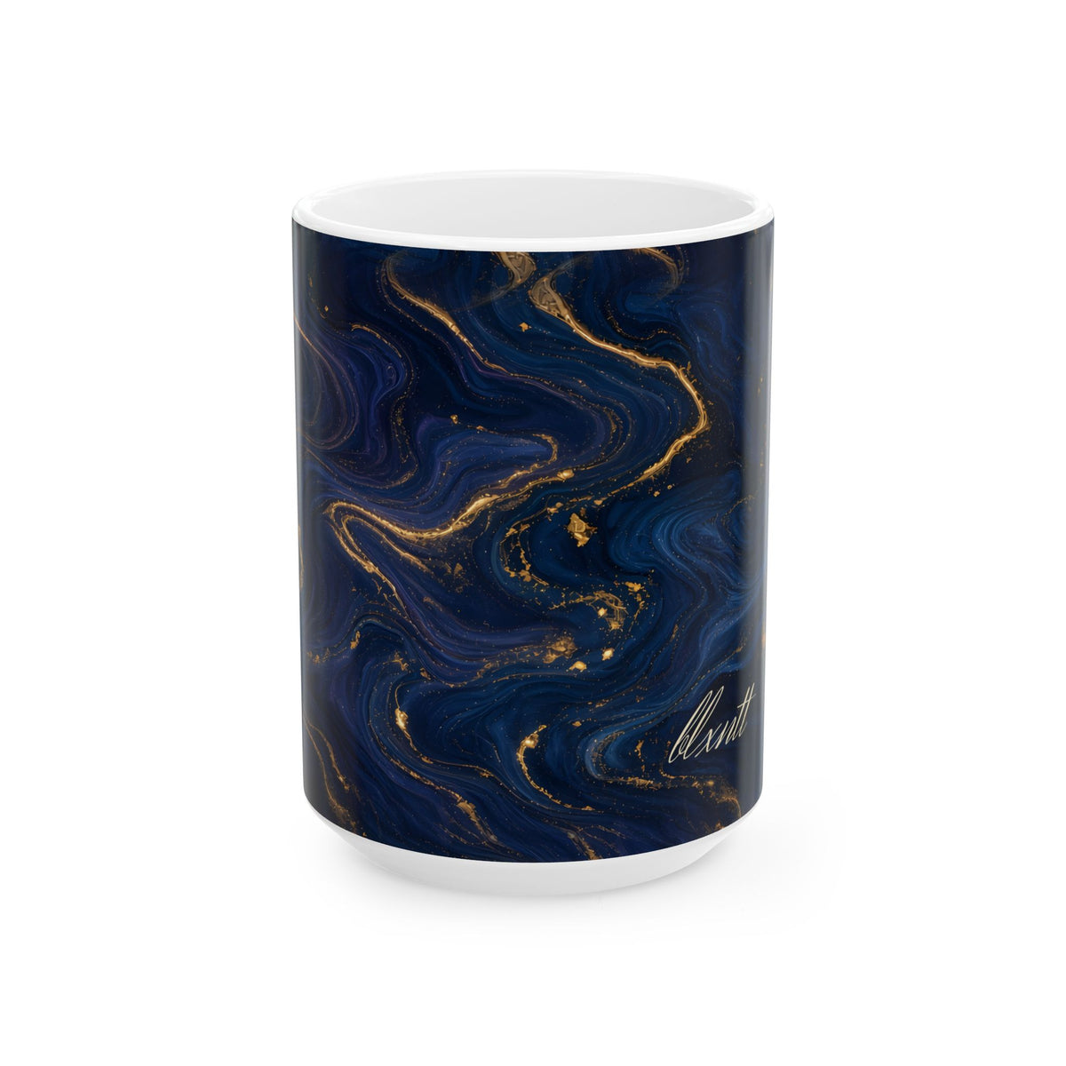 Navy & Gold Marble Mug