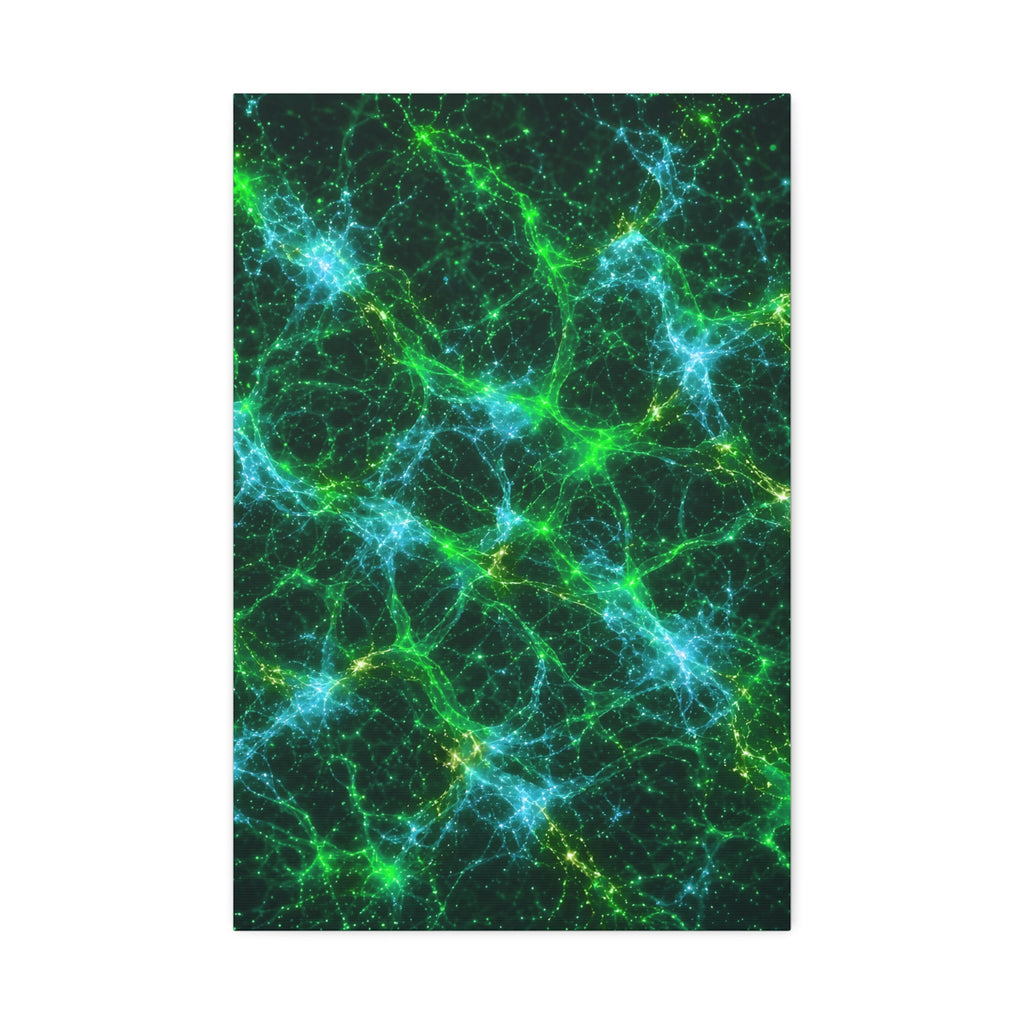 Neon Mycelium - Mermaid Glossy Canvas