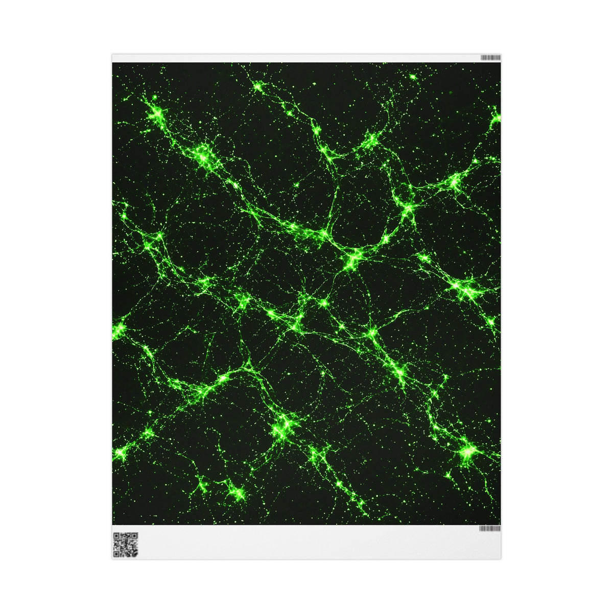 Neon Mycelium - Toxic Lime Wrapping Paper