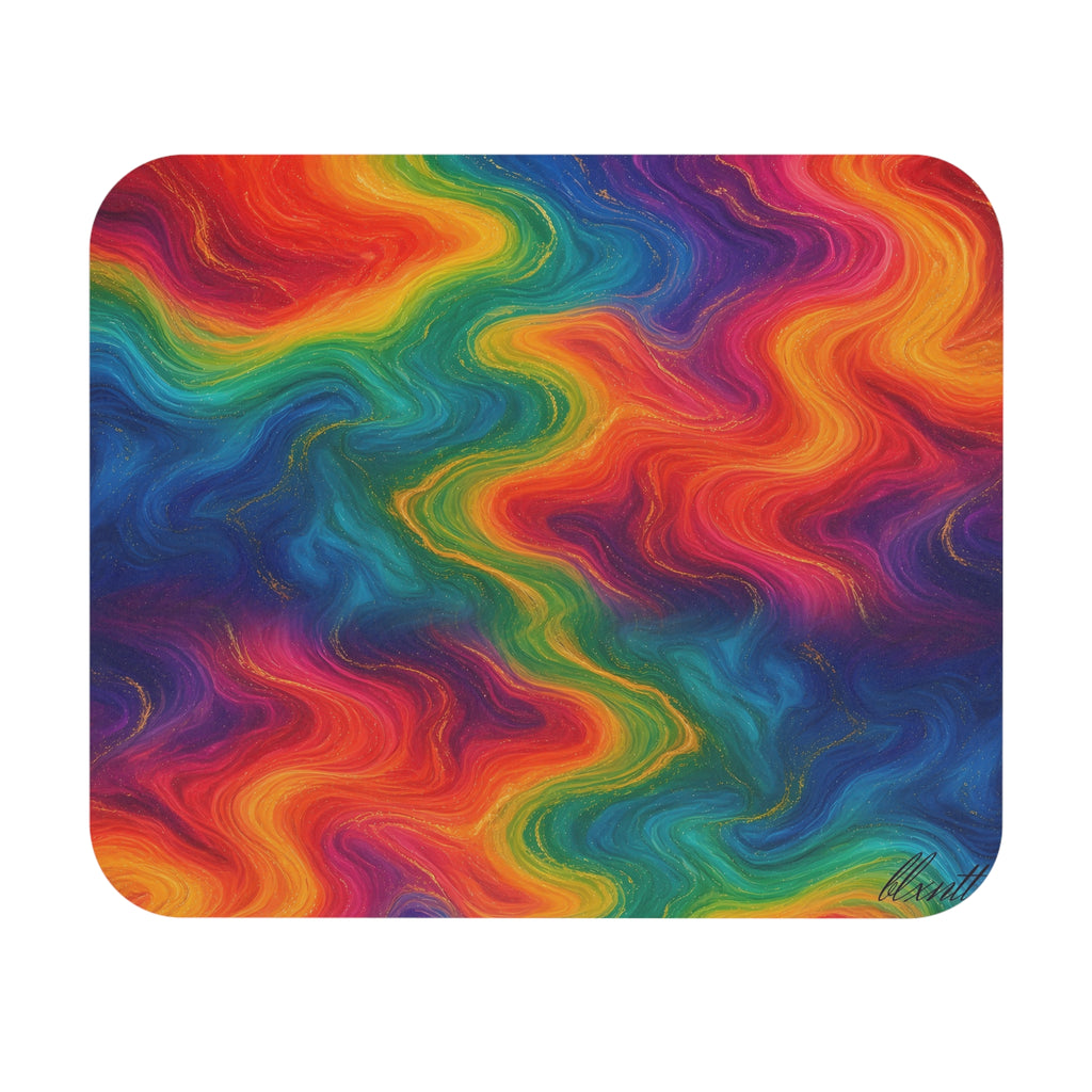 Rainbow Marble Mouse Pad