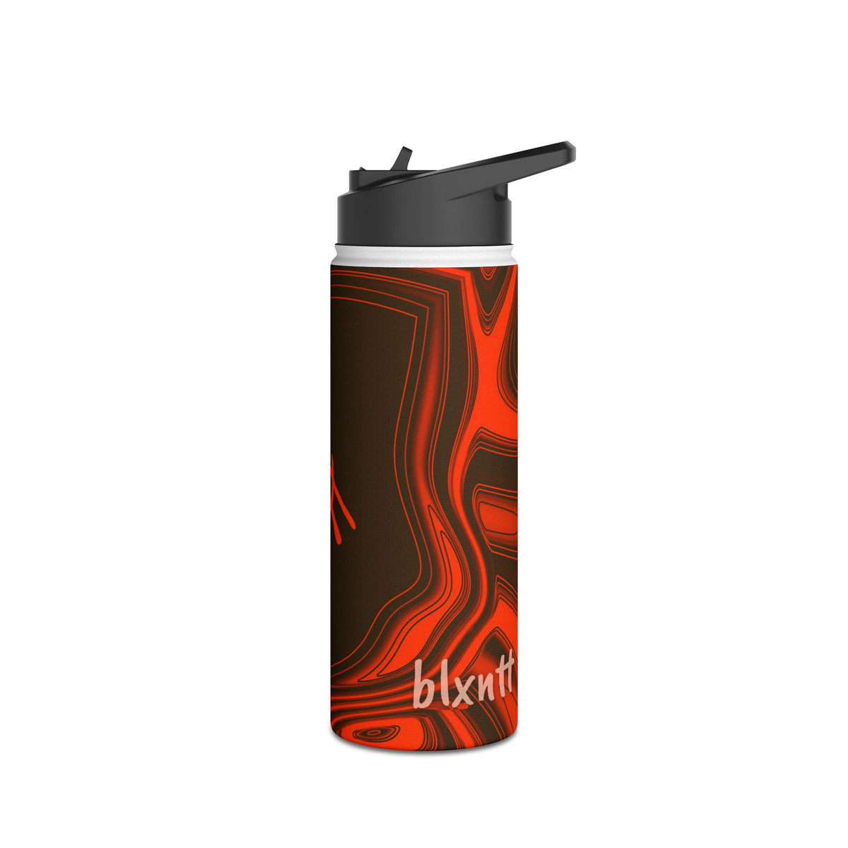 Brown & Orange Trippy Football Water Bottle