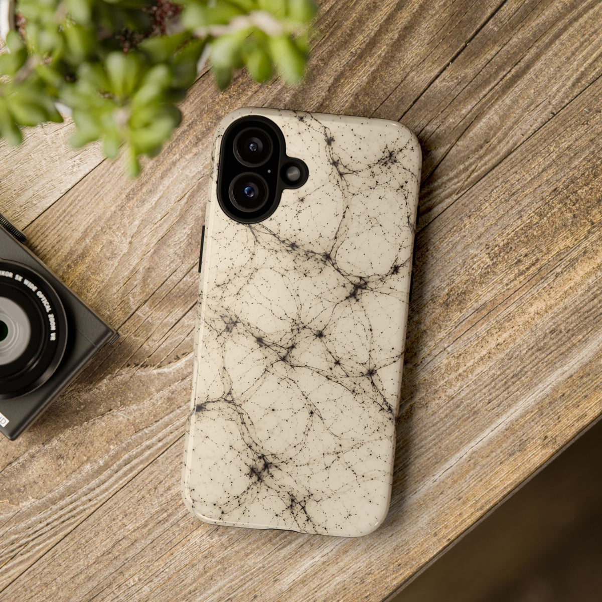 Neon Mycelium - Ink on Paper Phone Case