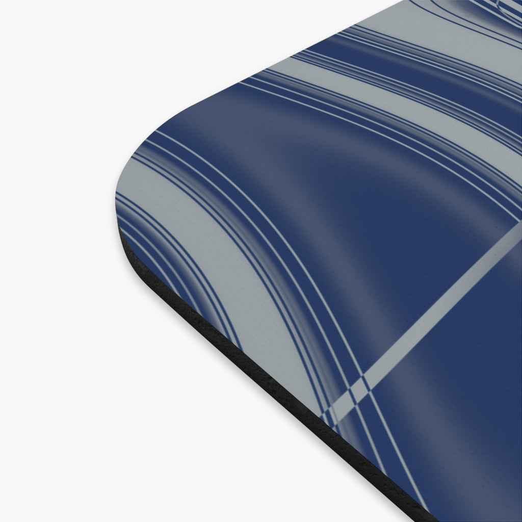 Blue & Gray Trippy Football Mouse Pad