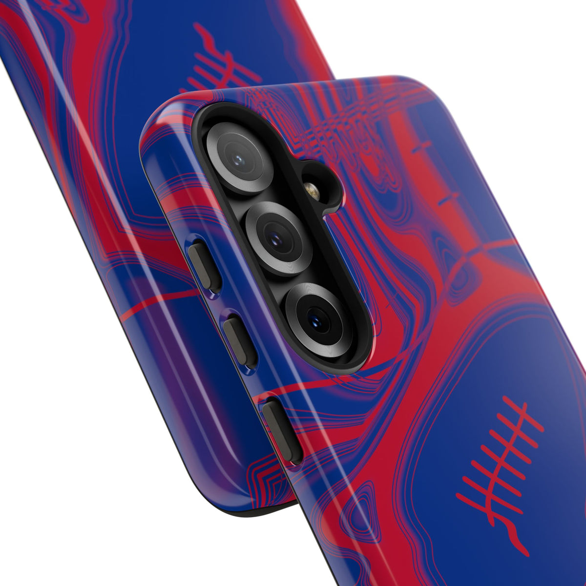 Royal Blue & Red Trippy Football Phone Case