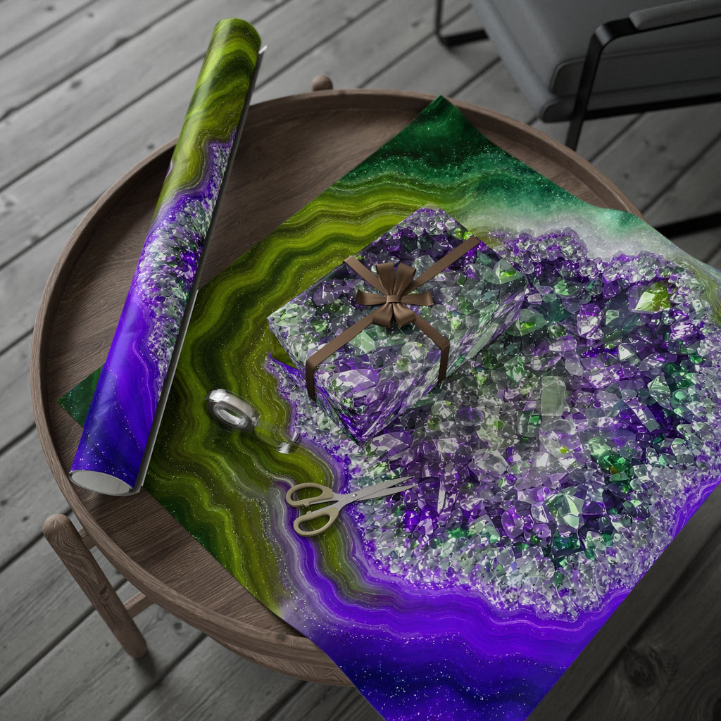 Geode Core - Ruby Emerald Wrapping Paper
