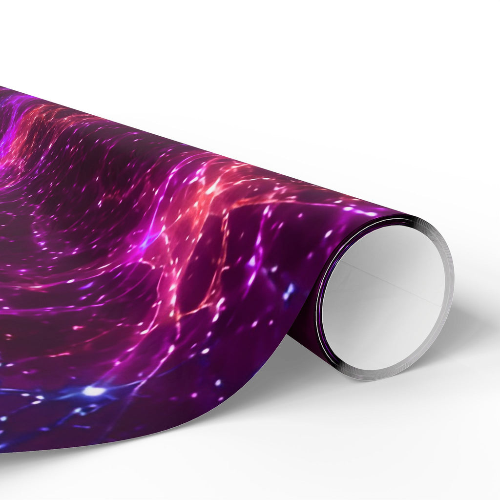 Neon Mycelium - Ember Orchid Wrapping Paper
