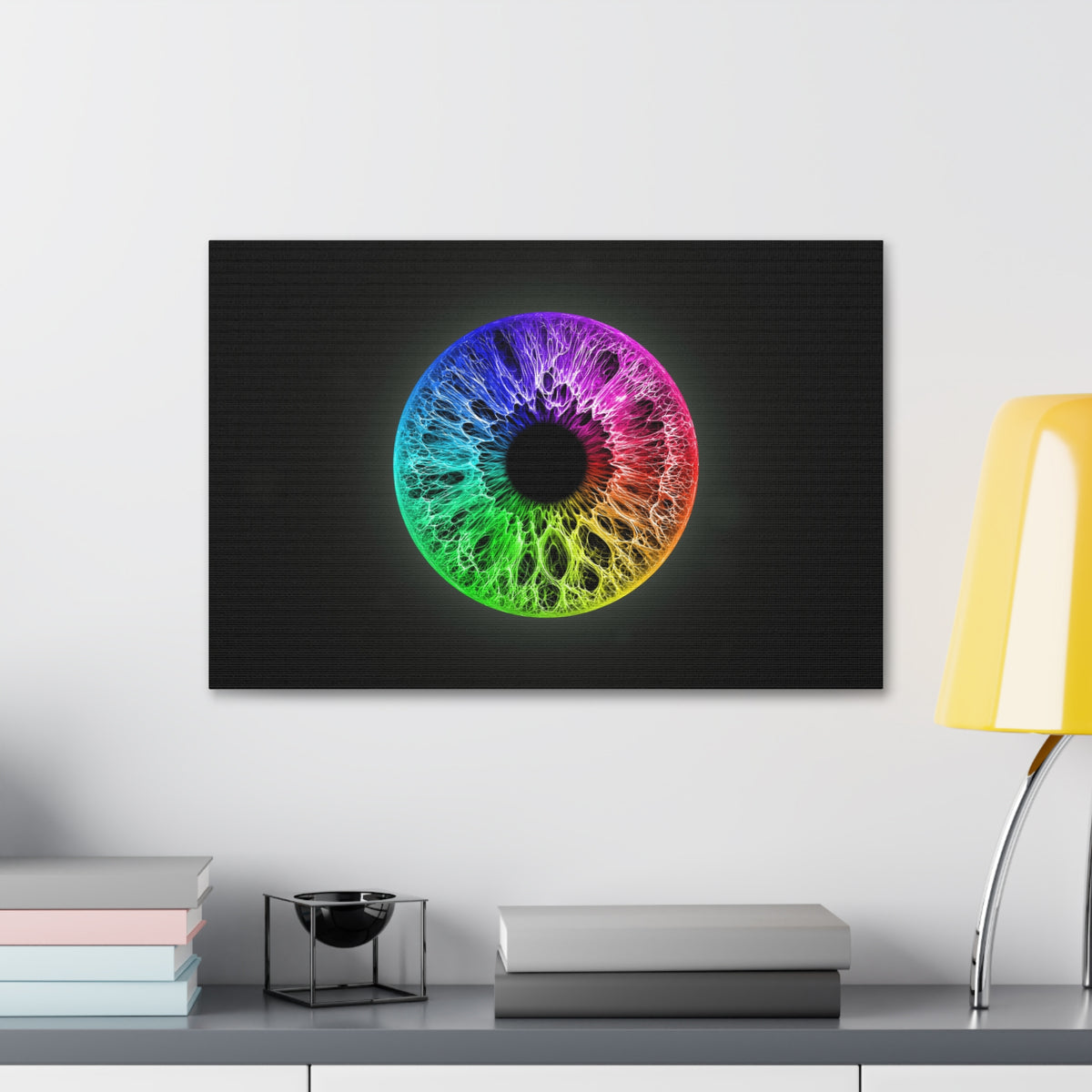 BLXNTT Iris – Lace Web Rainbow Sectors Glossy Canvas