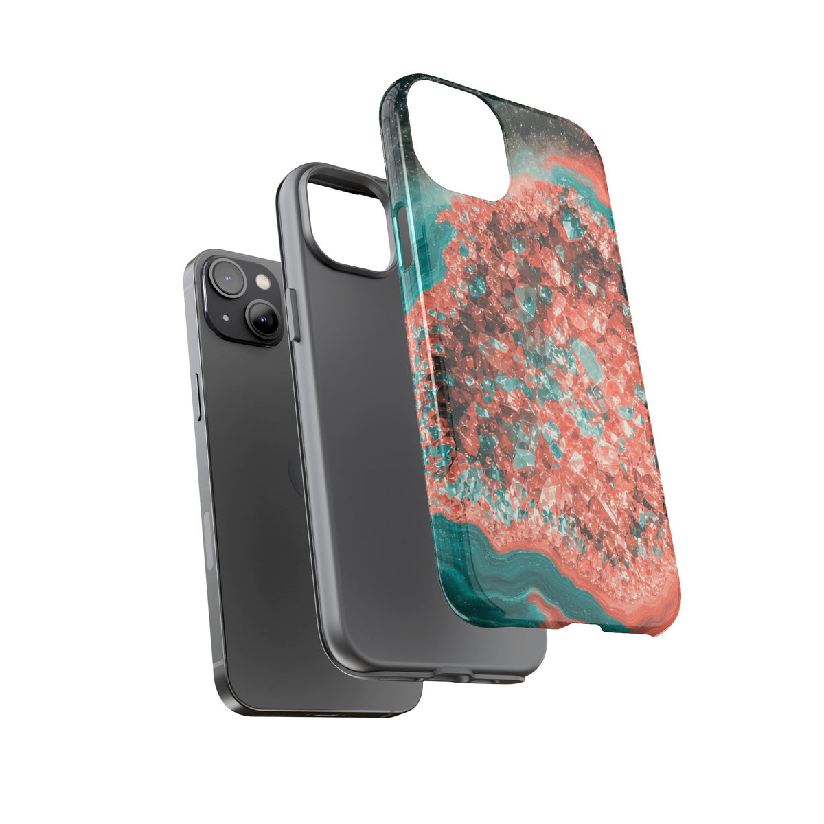 Geode Core - Coral Teal Phone Case