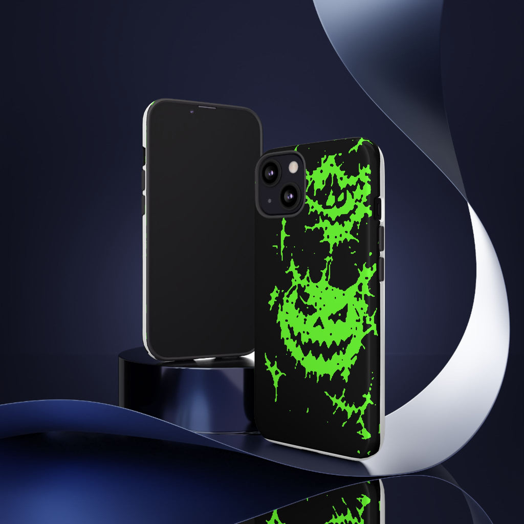 Green Spiderweb Pumpkin Phone Case