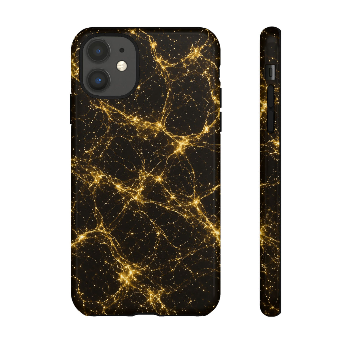 Neon Mycelium - Gold Filigree Phone Case