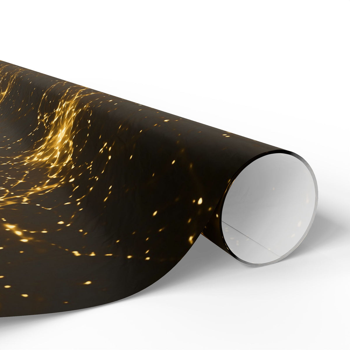 Neon Mycelium - Gold Filigree Wrapping Paper