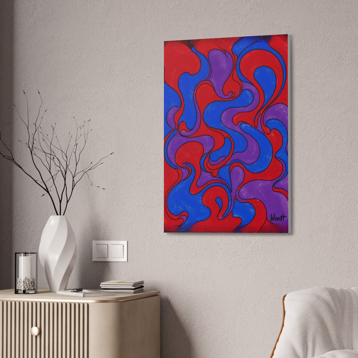 Fillmore Flow - Jewel Tones Glossy Canvas
