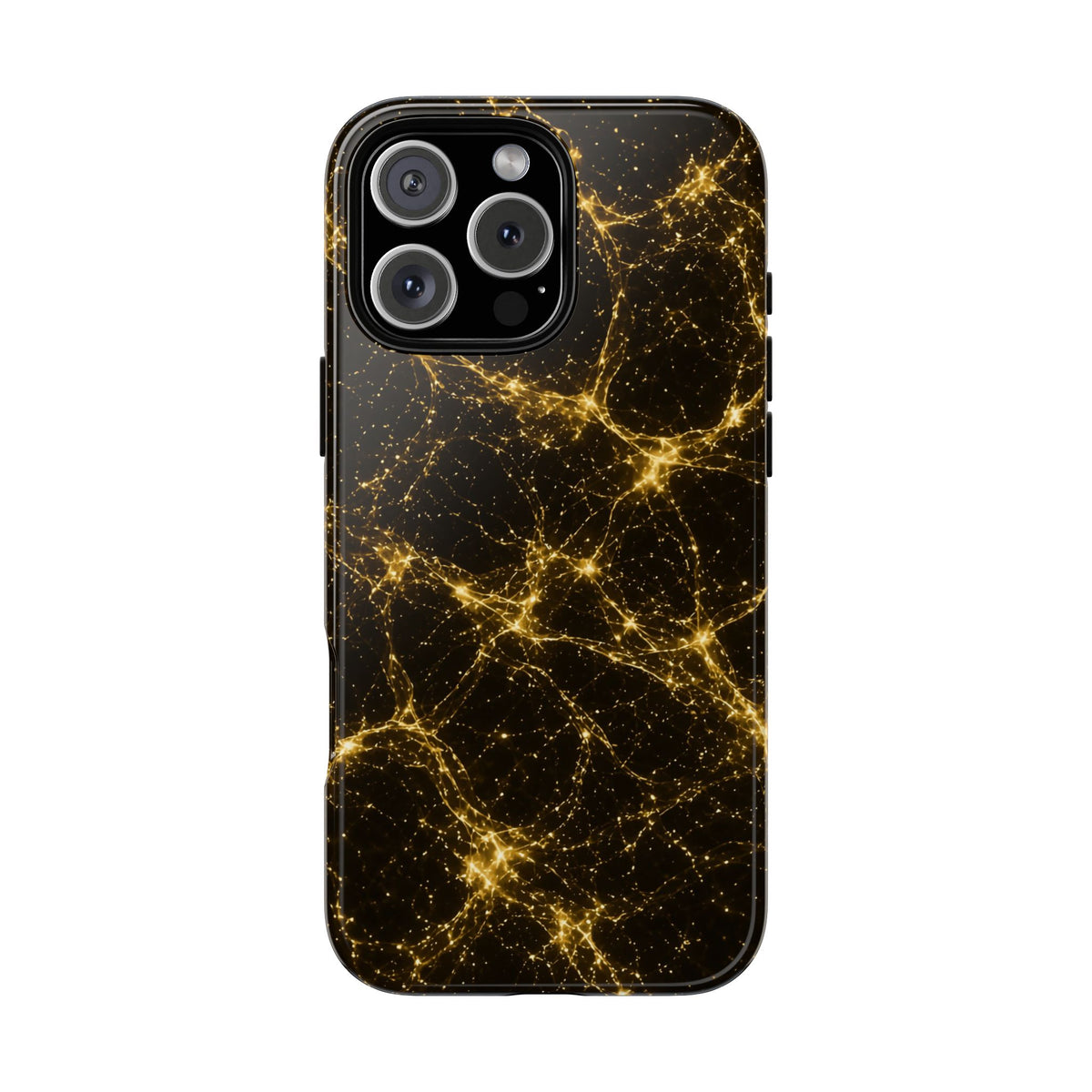 Neon Mycelium - Gold Filigree Phone Case