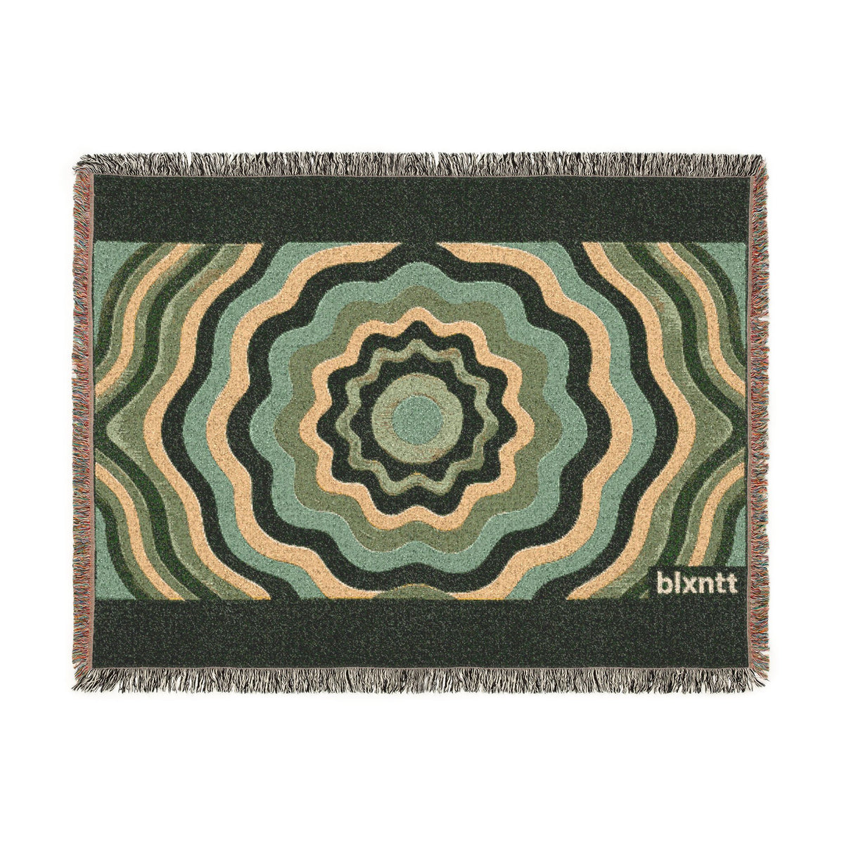 BLXNTT Green Hippie Woven Blanket #3