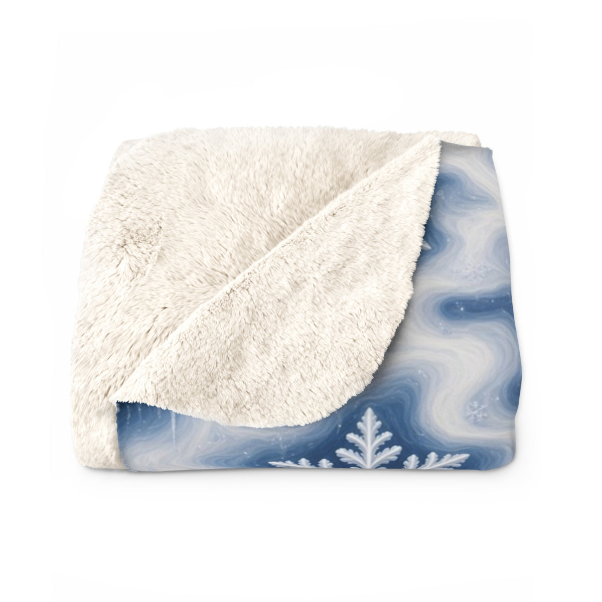 Snowflake Trippy Christmas Sherpa Blanket