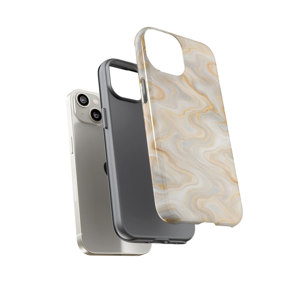 White & Gold Marble Phone Case