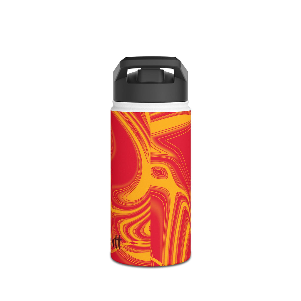 Red & Yellow Trippy Football Water Bottle