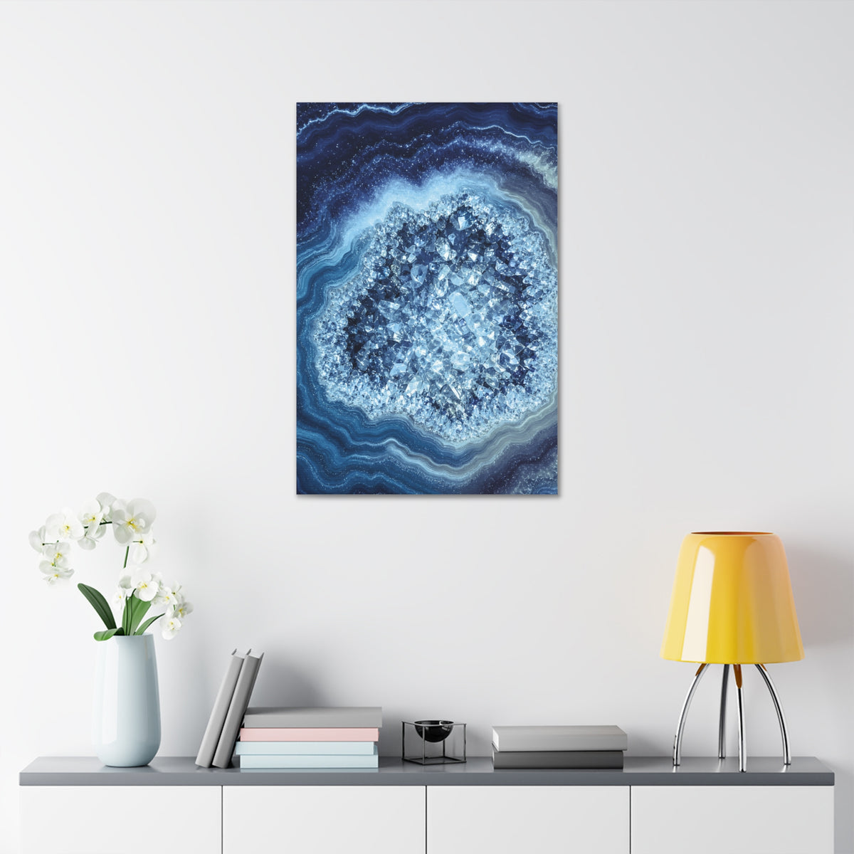 Geode Core - Glacier Glossy Canvas