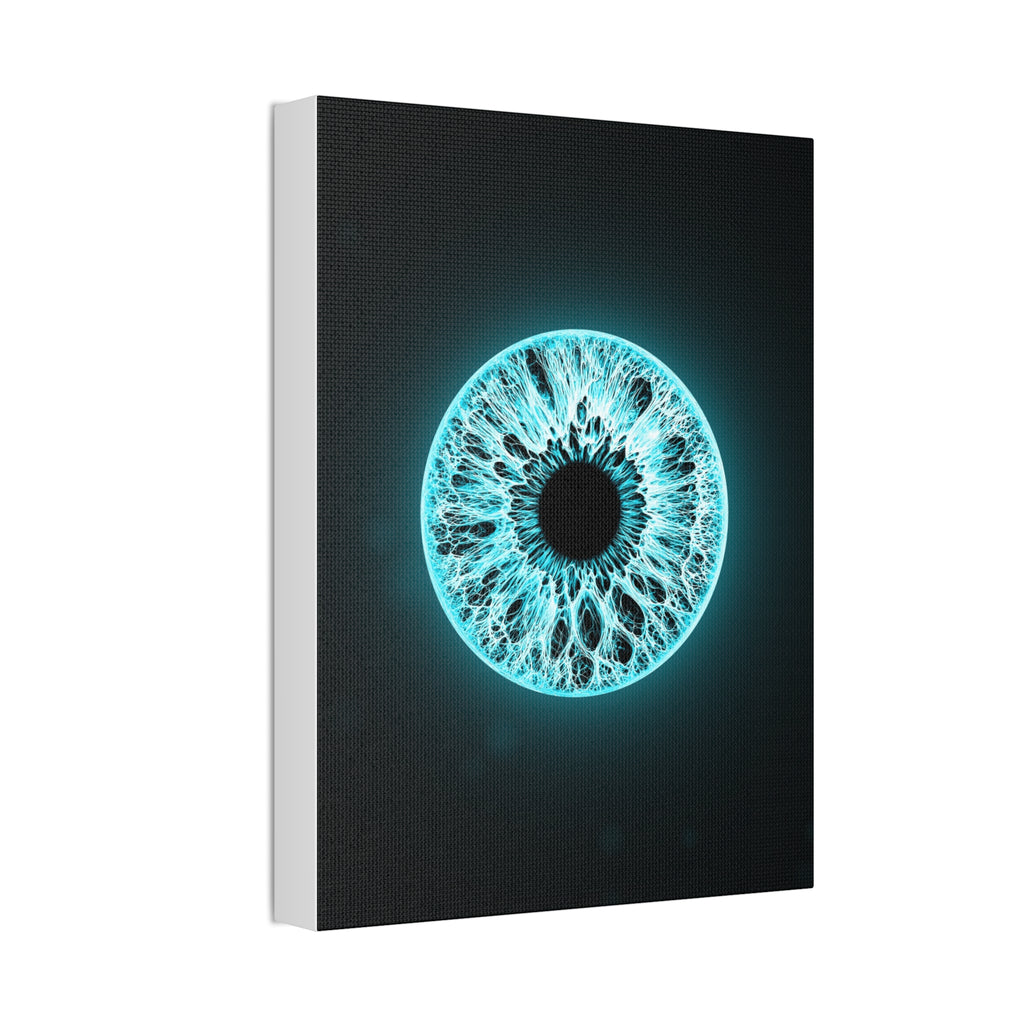 BLXNTT Iris – Lace Web Electric Cyan Glossy Canvas