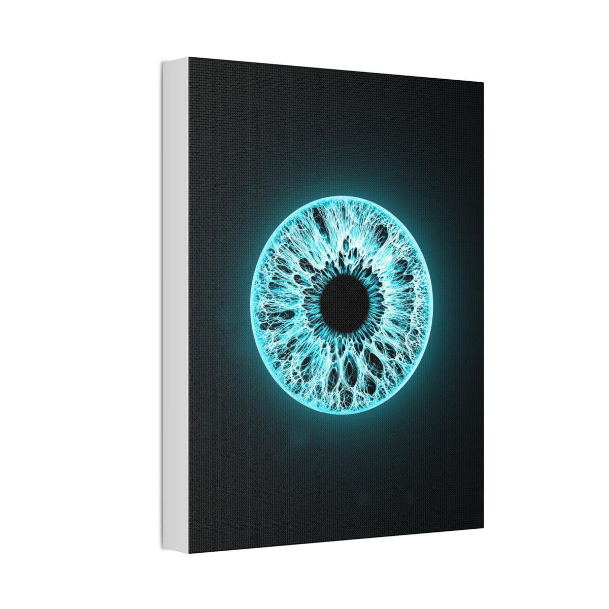 BLXNTT Iris – Lace Web Electric Cyan Glossy Canvas
