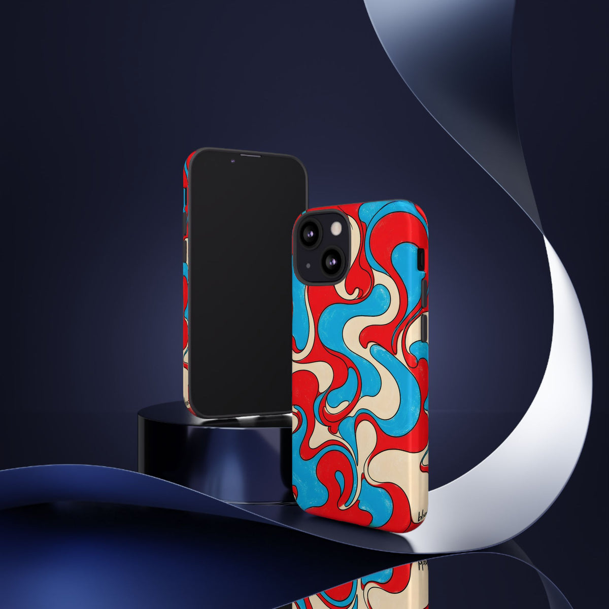 Fillmore Flow - Red, Cyan & Cream Phone Case