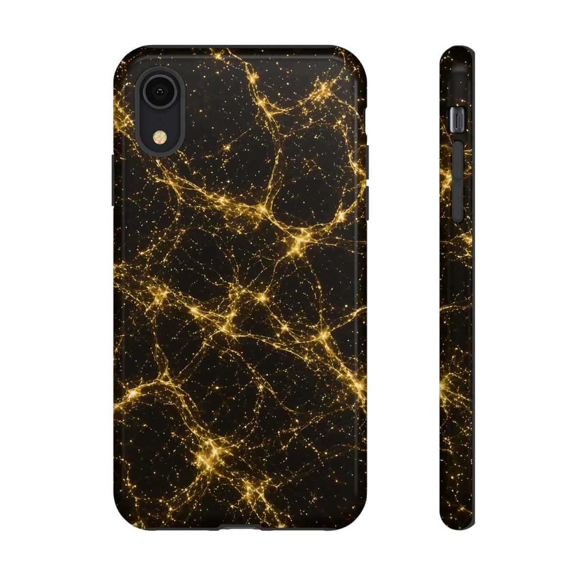 Neon Mycelium - Gold Filigree Phone Case
