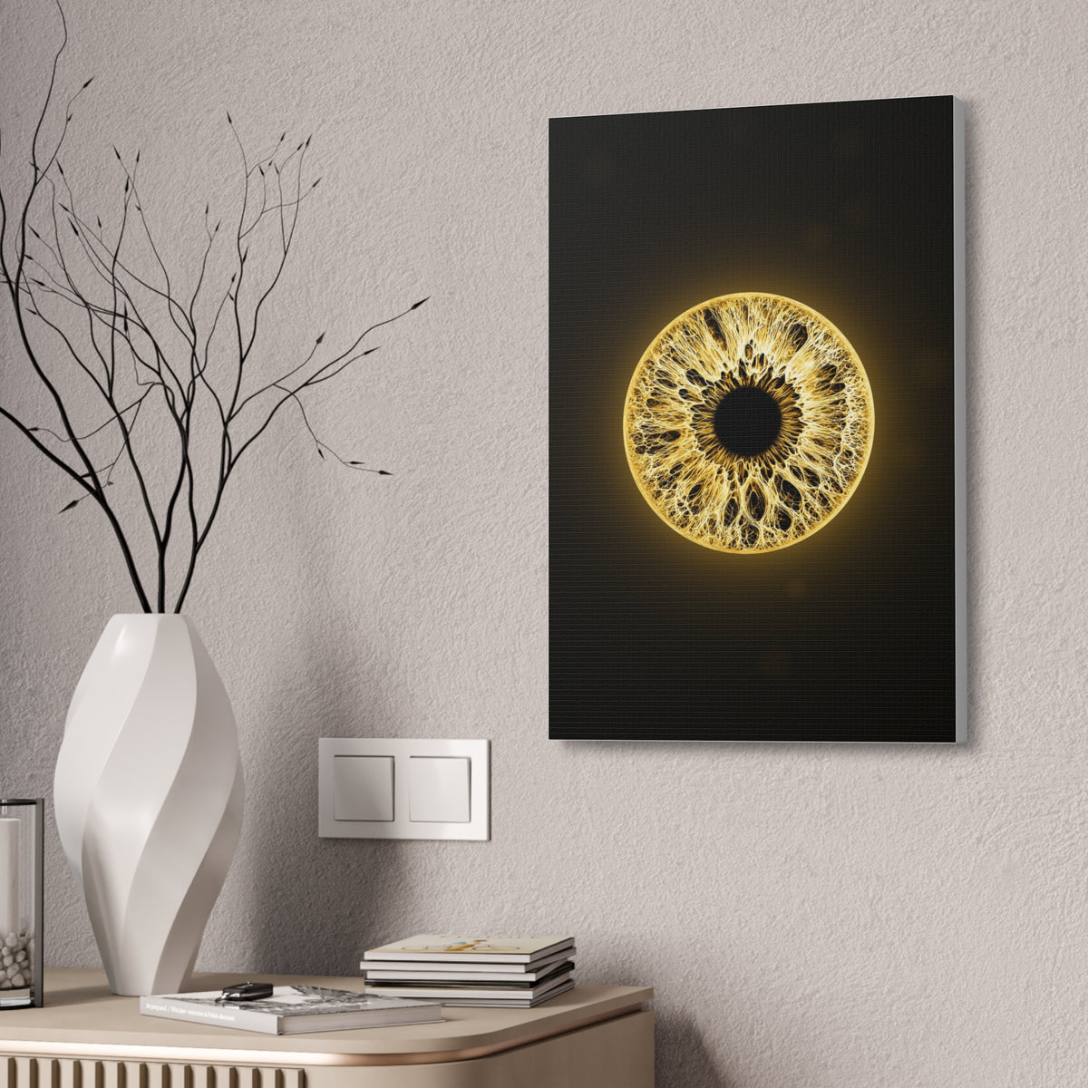 BLXNTT Iris – Lace Web Molten Gold Glossy Canvas