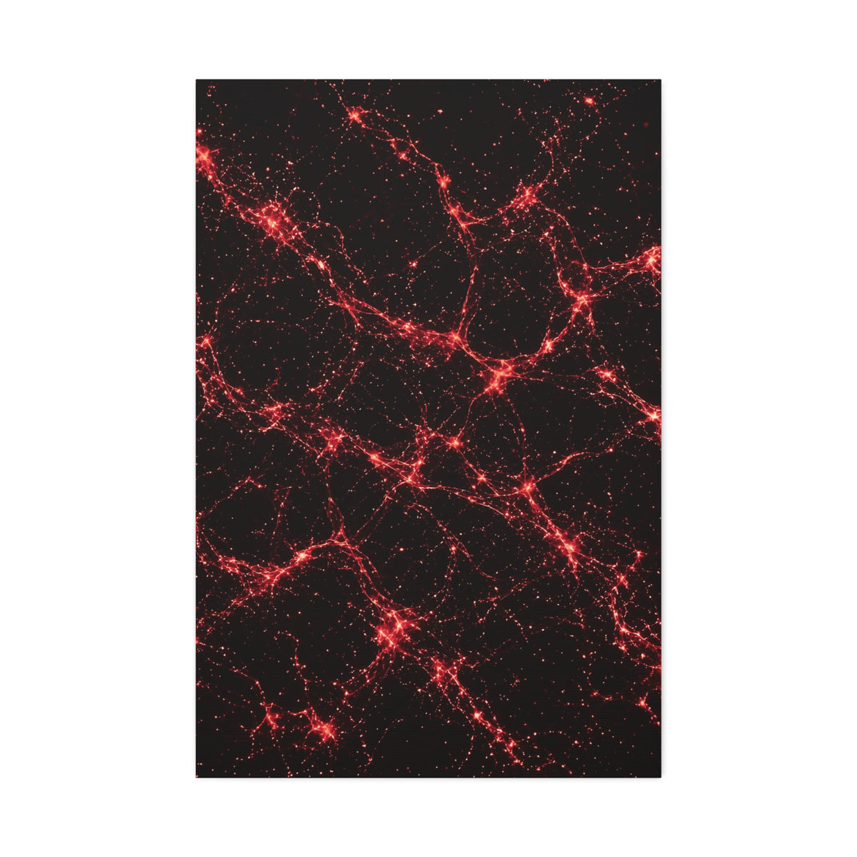 Neon Mycelium - Blood Moon Glossy Canvas
