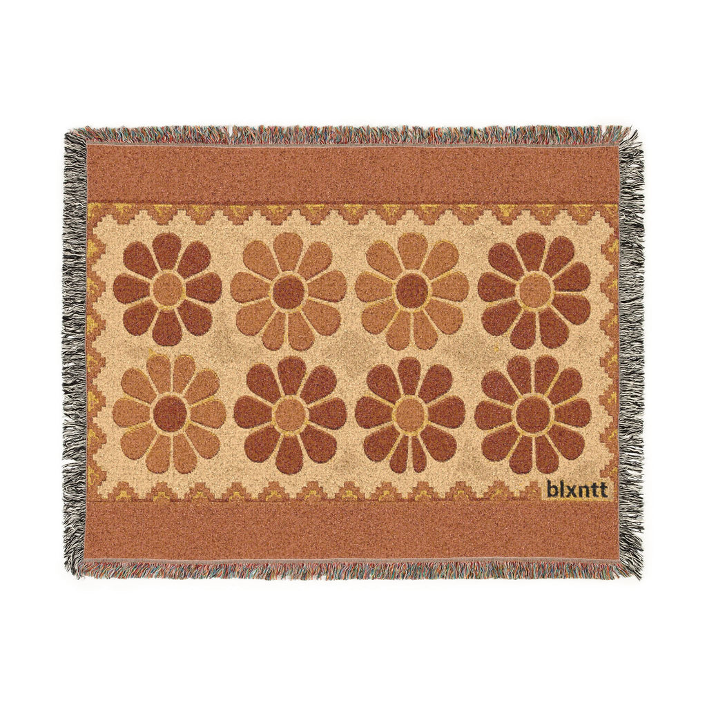 BLXNTT Orange Hippie Woven Blanket #4